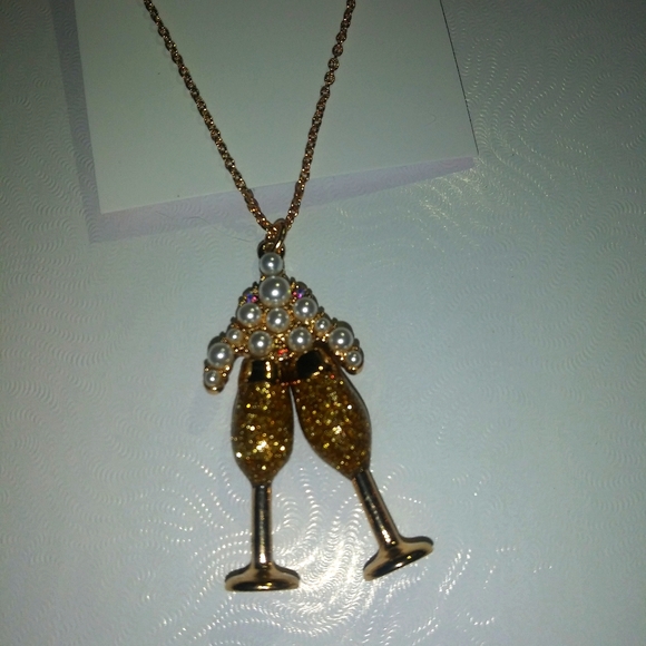 Betsey Johnson Jewelry - Cheers Champagne Pendant Necklace